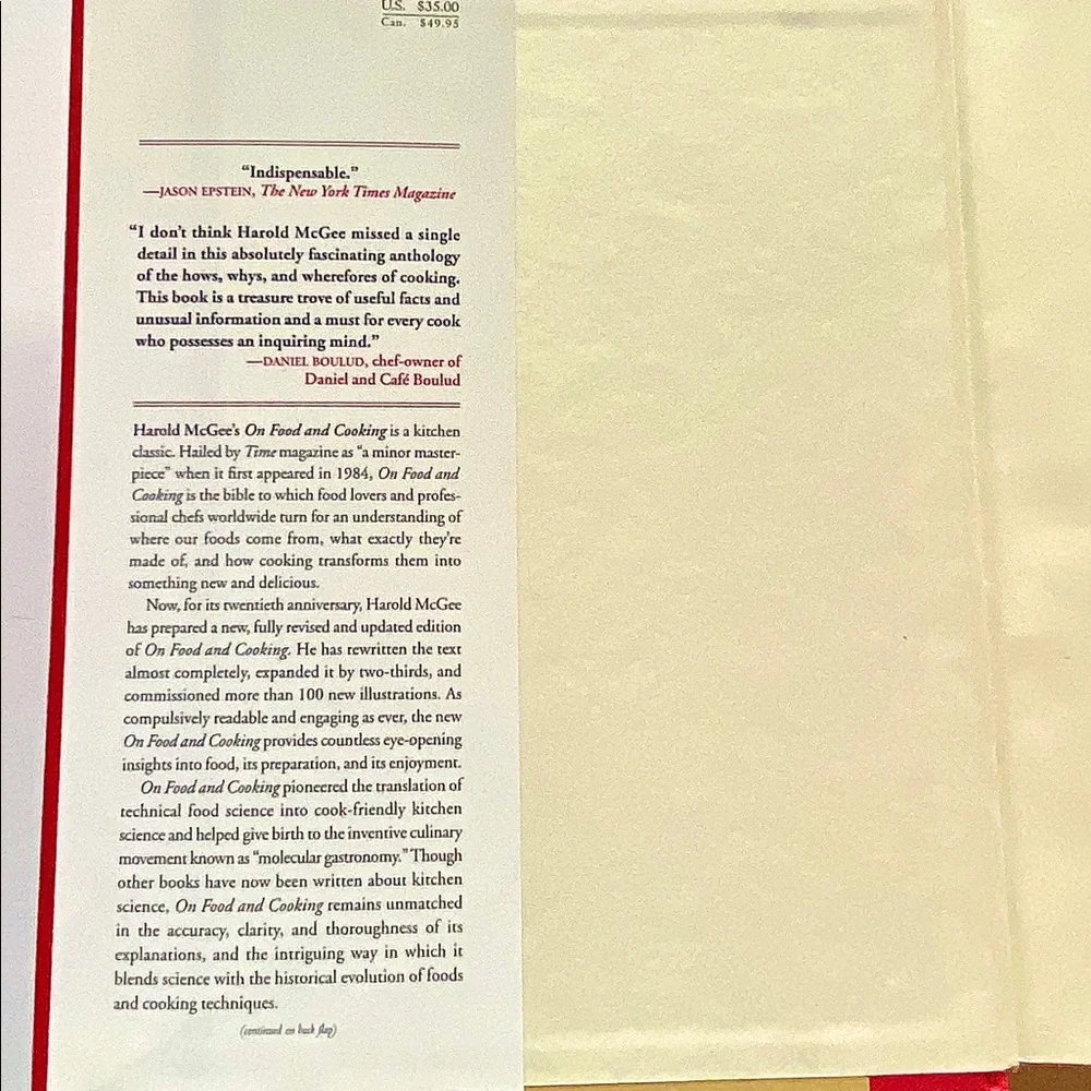 Harold McGee, On Food and Cooking, The Science & Lore of the Kitchen | Hard Copy